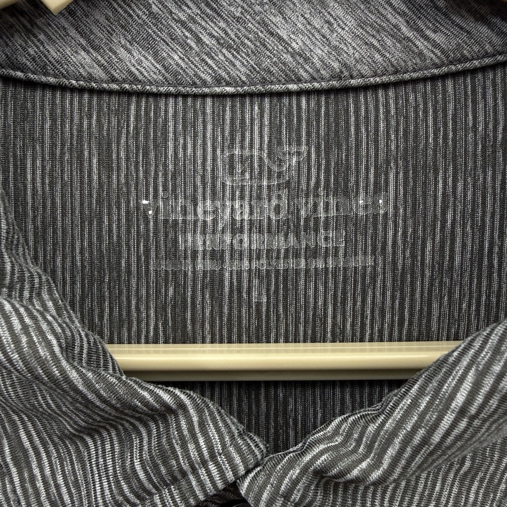 Vineyard Vines Shirt Mens Large Gray Striped‎ Performance Polo Whale Golf Casual - Picture 5 of 9